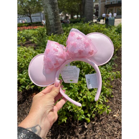 Disney Pink Milk Mesh Sequin Ears - Picture 2 of 5